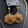 ⁦Parure en plaqué or 4 Pièces - P06⁩ - الصورة ⁦3⁩