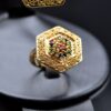 ⁦Parure en plaqué or 4 Pièces - P06⁩ - الصورة ⁦5⁩