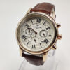 Montre PP - Chrono bracelet en cuir Marron doré