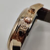⁦Montre PP - Chrono bracelet en cuir Marron doré⁩ - الصورة ⁦2⁩
