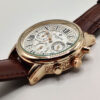 ⁦Montre PP - Chrono bracelet en cuir Marron doré⁩ - الصورة ⁦3⁩