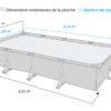 ⁦Piscine Bestway rectangle Steel Pro 2,21 x 1,50 x 0,43 m⁩ - الصورة ⁦4⁩