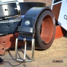 Ceinture en cuir véritable B2:Noire -Up