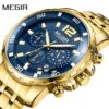 ⁦Montre MEGIR Originale Classique Dorée Chrono⁩ - الصورة ⁦4⁩