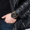 ⁦Montre MEGIR Originale Hexagonale Noir-doré⁩ - الصورة ⁦4⁩