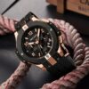 Montre MEGIR Originale Hexagonale Noir-doré
