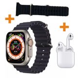 Pack Watch T800 + Earpods + Bracelets - طقم ساعة ذكية بلوتوث بسماعات و حزام