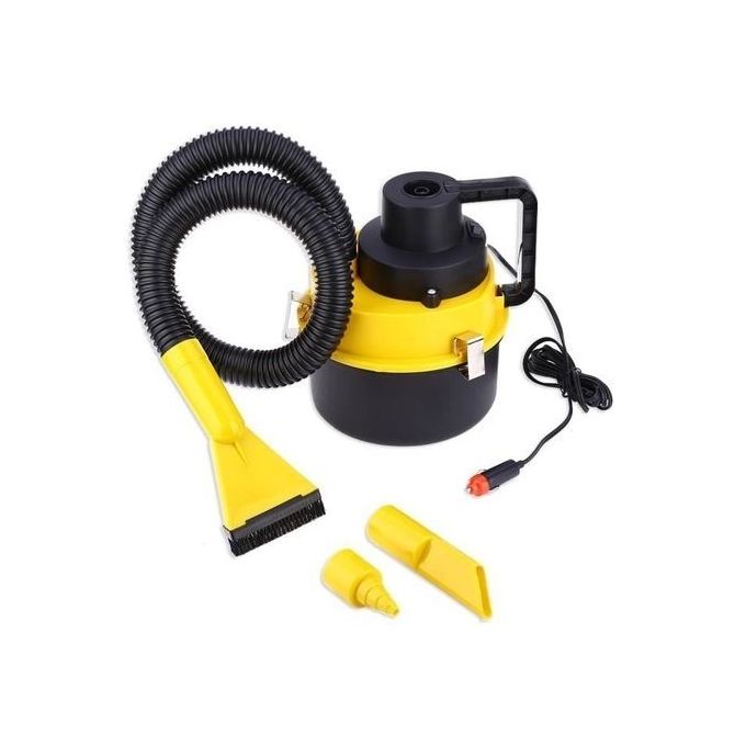 Aspirateur Voiture Avec Prise Allume-Cigare - Jaune