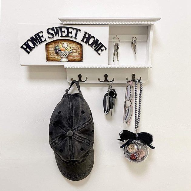 Boîte à Clés Murale en Bois blanc صندوق مفاتيح