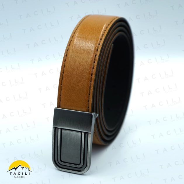 Ceinture classique pour homme marron C01M حزام كلاسيكي للرجال لون بني
