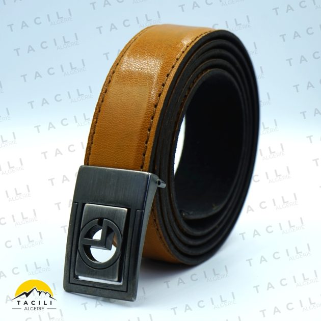 Ceinture classique pour homme marron C02M حزام كلاسيكي للرجال لون بني