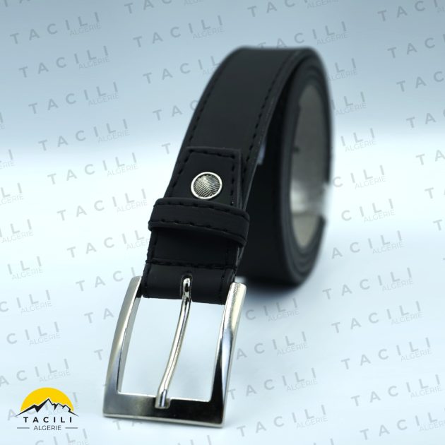 Ceinture classique pour homme noir C03N حزام كلاسيكي للرجال لون أسود