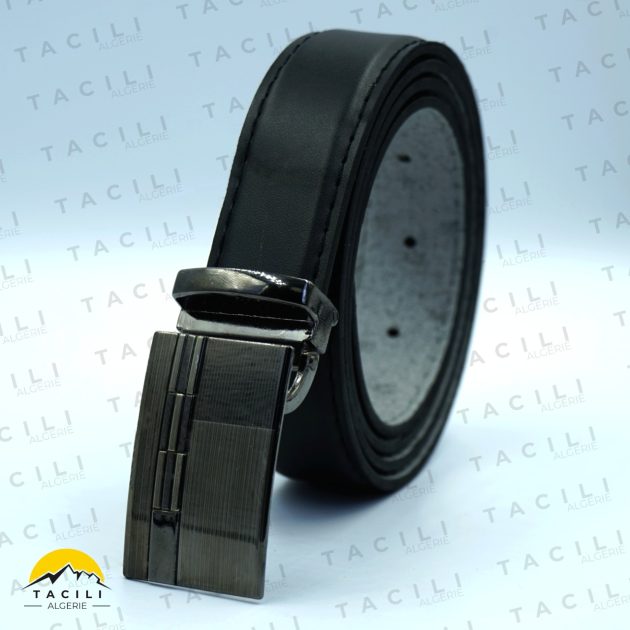 Ceinture classique pour homme noir C04N حزام كلاسيكي للرجال لون أسود