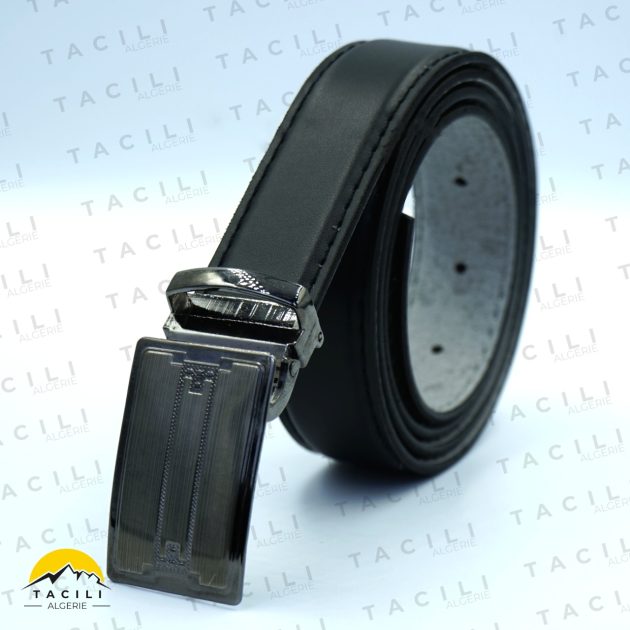 Ceinture classique pour homme noir C06N حزام كلاسيكي للرجال لون أسود
