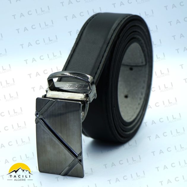 Ceinture classique pour homme noir C08N حزام كلاسيكي للرجال لون أسود