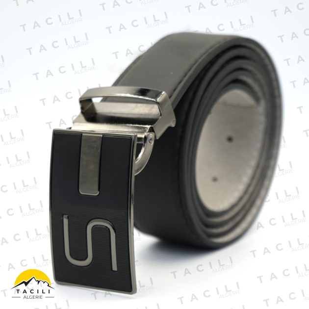 Ceinture classique pour homme noir C11N حزام كلاسيكي للرجال لون أسود