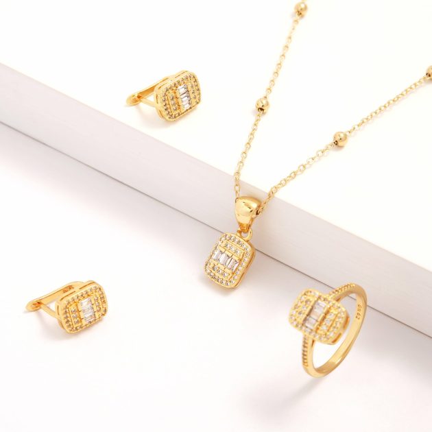 Parure 3 Pièces - Plaqué Or G886