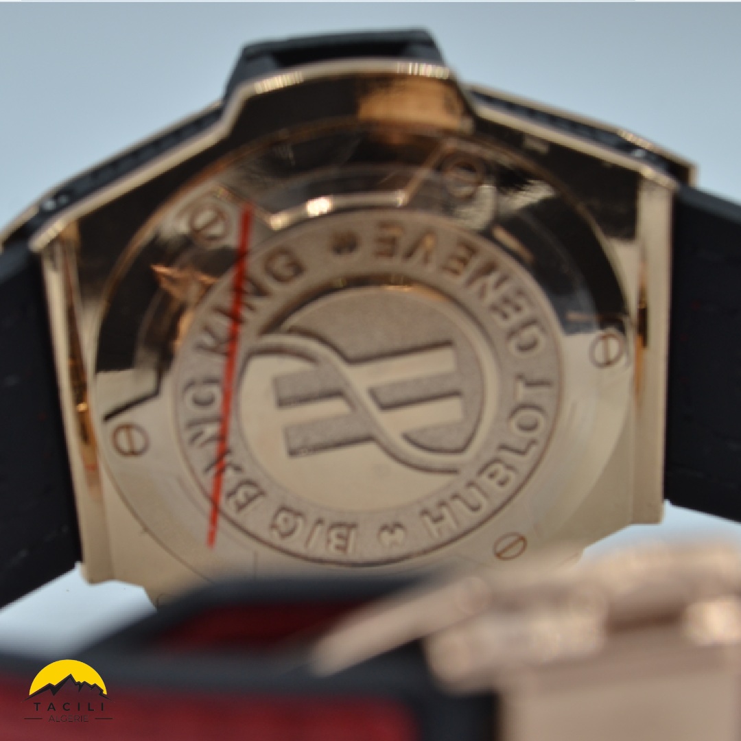 Montre HBL – Chronographe bracelet Rouge Noir - الصورة 4