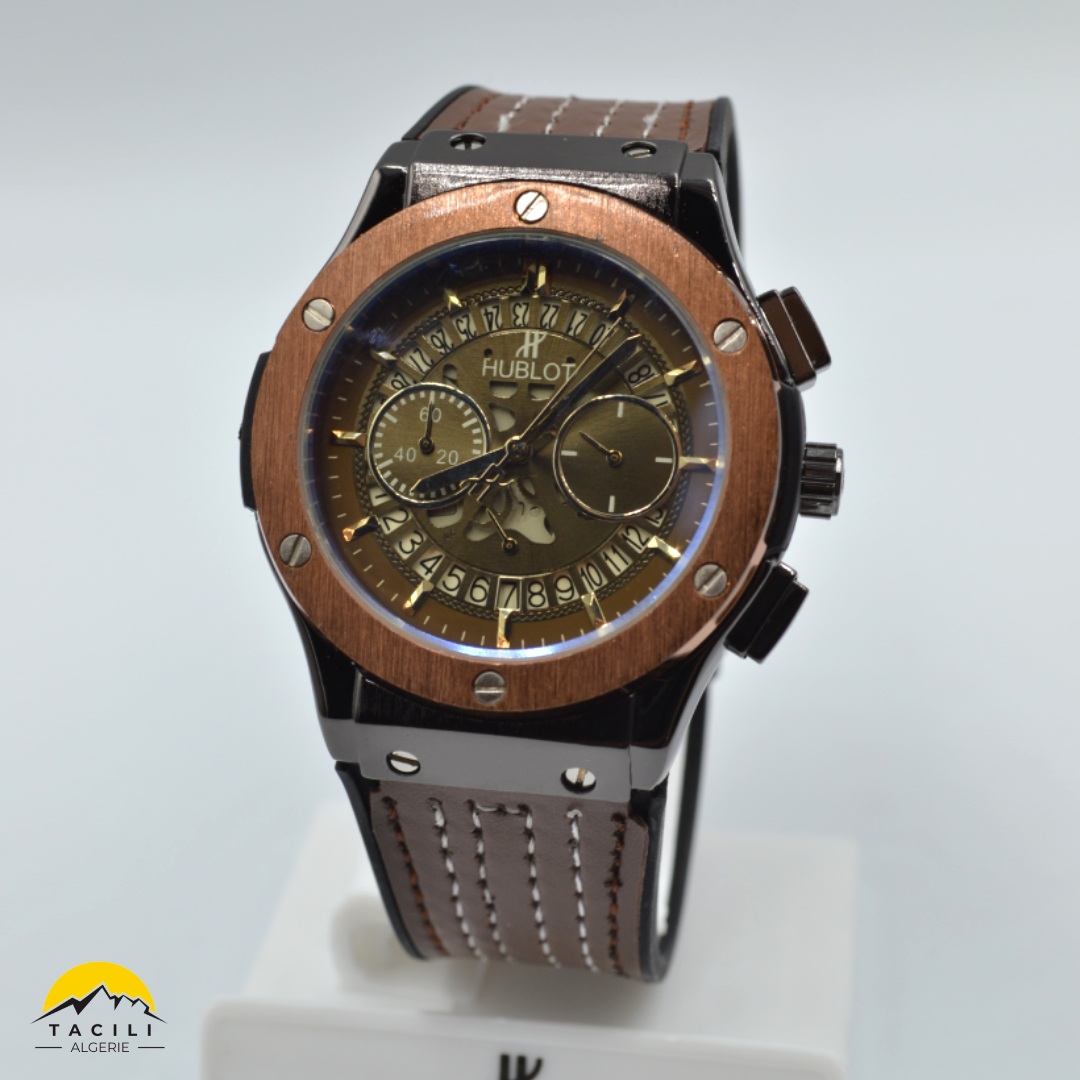 Montre HBL – Chronographe bracelet Marron - الصورة 3