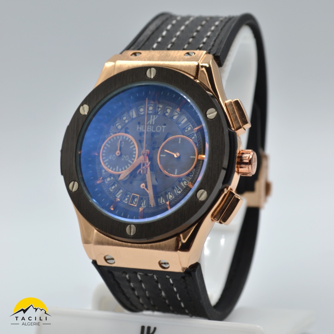 Montre HBL – Chronographe bracelet Noir NB - الصورة 2