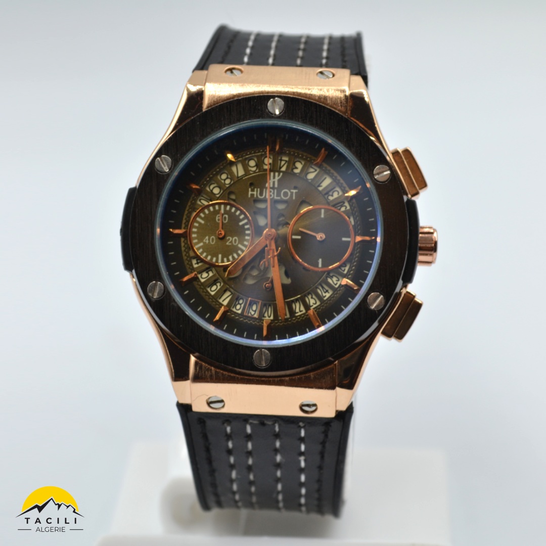 Montre HBL – Chronographe bracelet Noir NB - الصورة 3