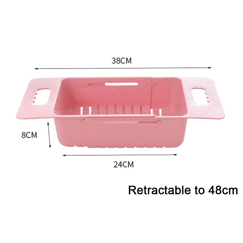 Egoutoir flexible rose سلة تقطير الخضر والفواكه - الصورة 2