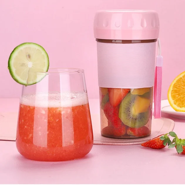 Mixeur Portable Rechargable Rose عصارة صغيرة محمولة متعددة الوظائف منزلية صغيرة