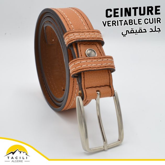 Ceinture en cuir véritable B2:Marron