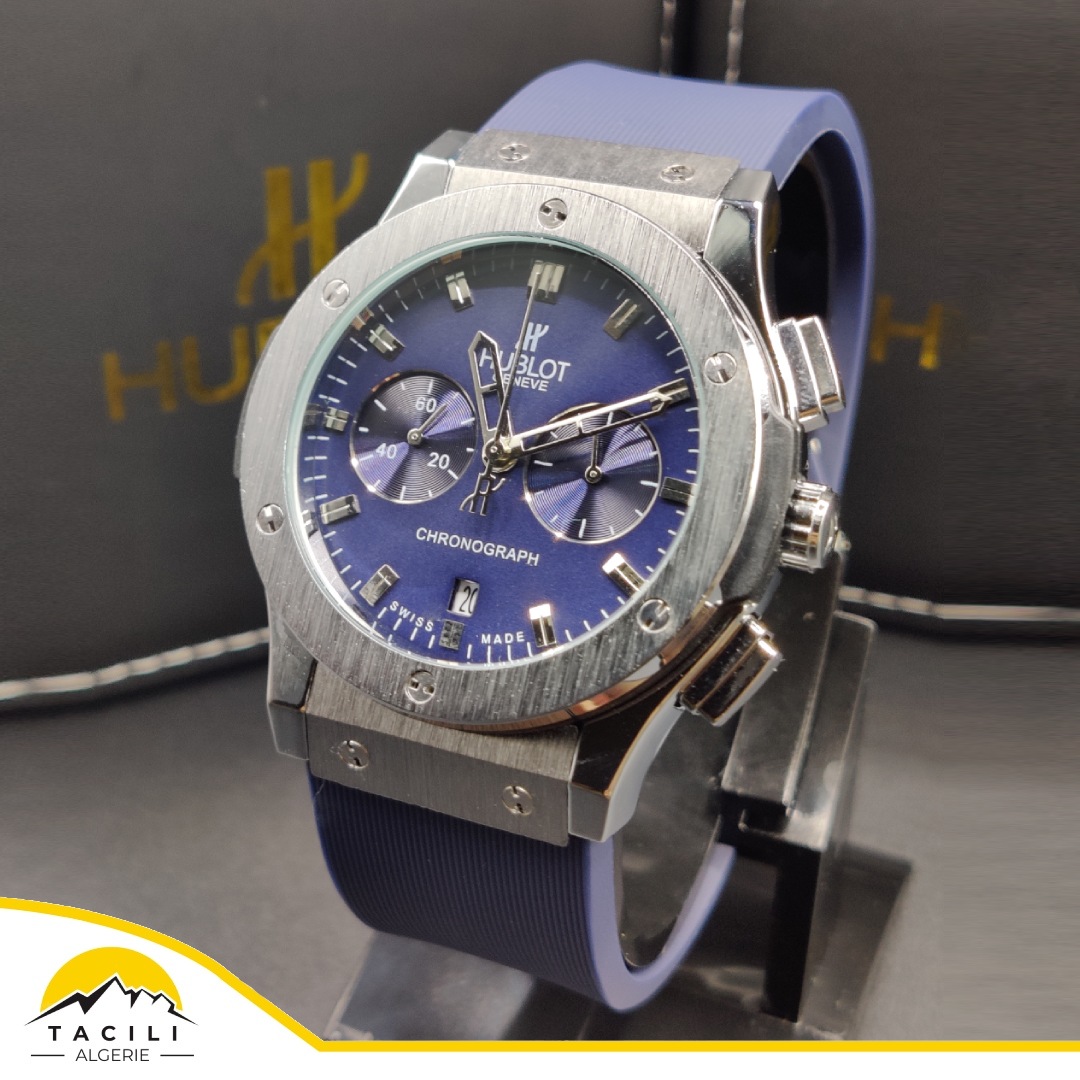 Montre HBL- Silicone Chronographe Bleu - الصورة 2