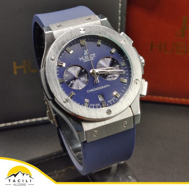 Montre HBL- Silicone Chronographe Bleu