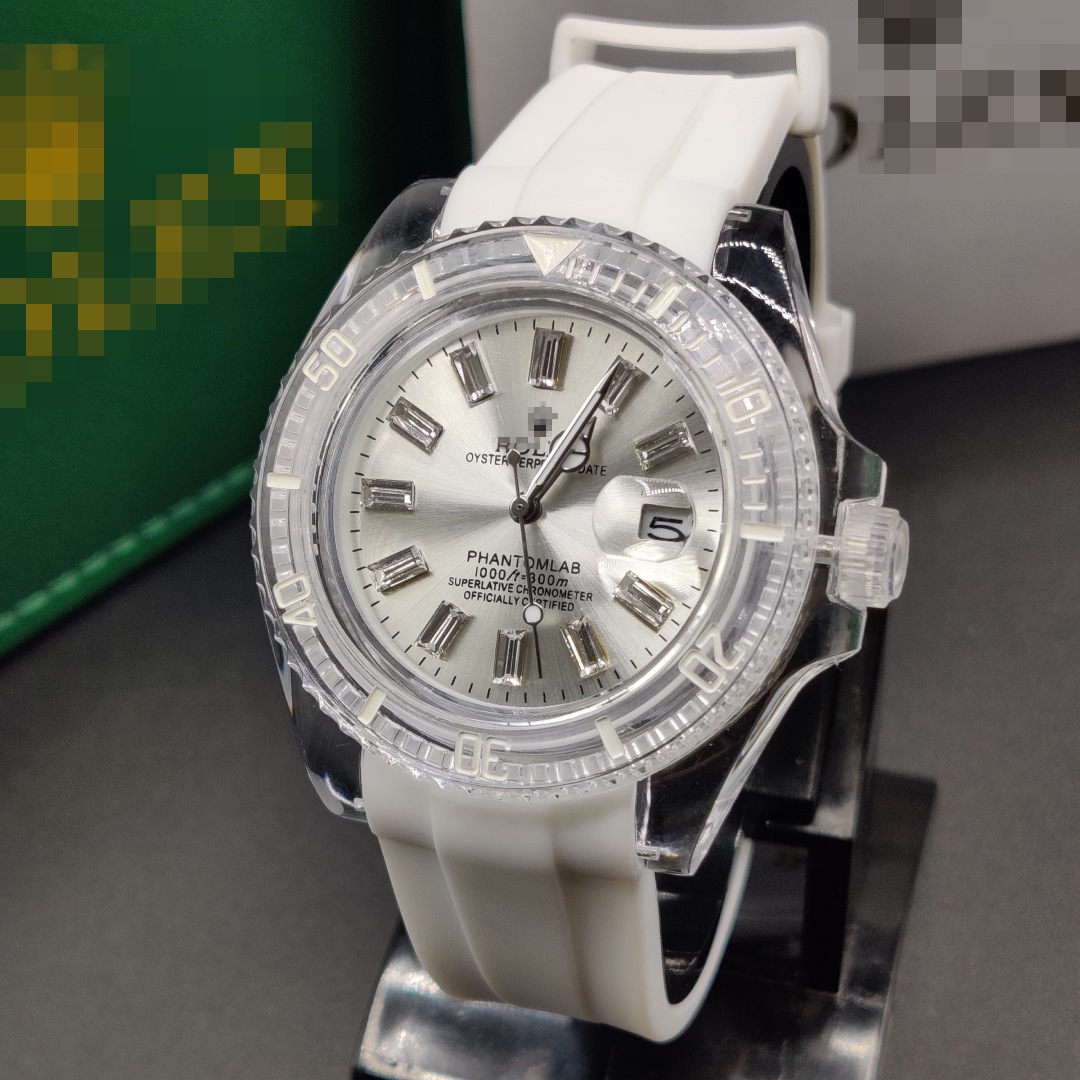 Montre RX - Classique Silicone Blanc-Transparent