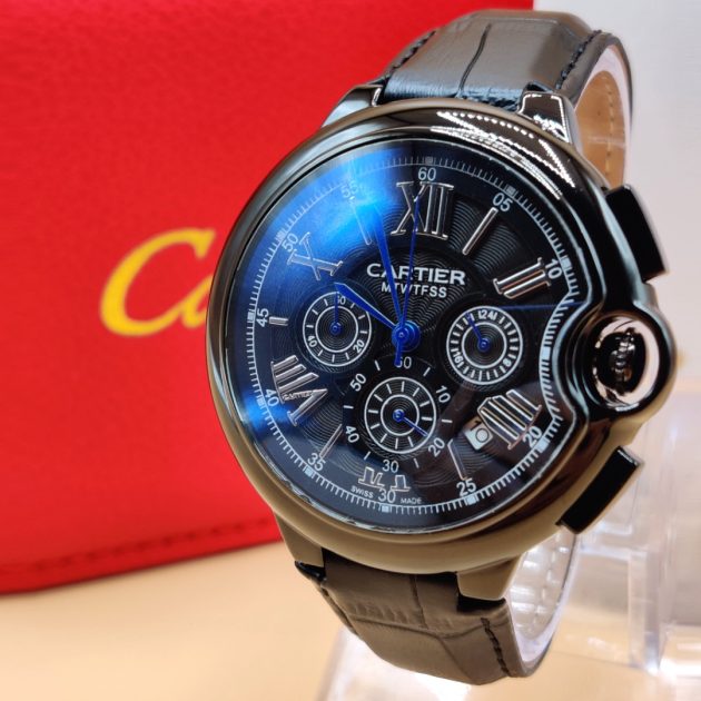 Montre CRT - Chronographe bracelet en cuir FullBlack