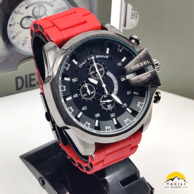Montre DSL - Chrono bracelet Silicone Rouge N