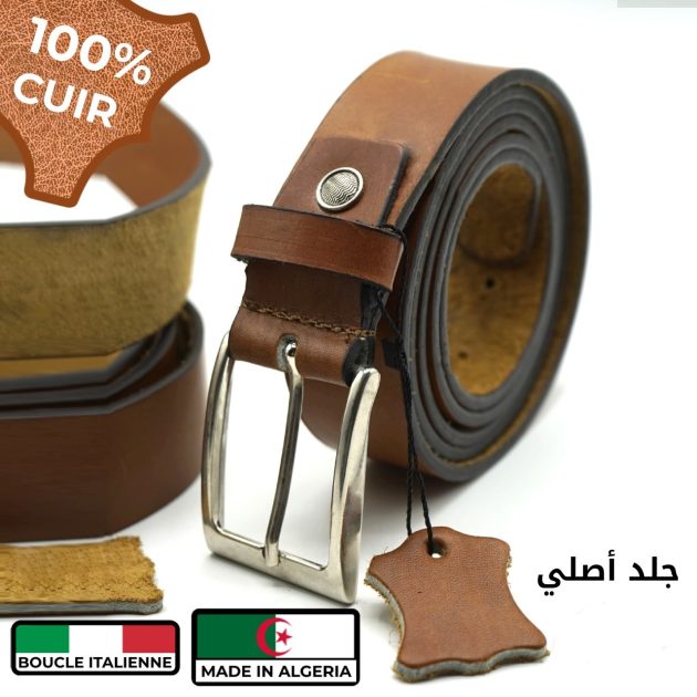 Ceinture en cuir véritable B1:Marron