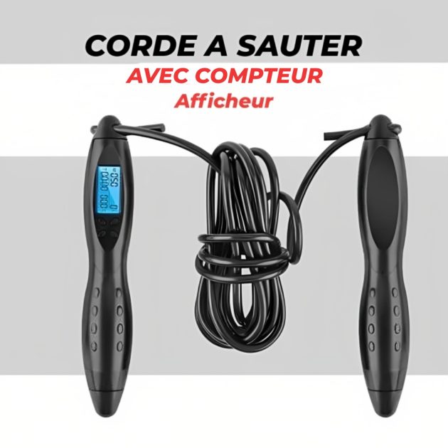 Corde à sauter avec compteur et afficheur