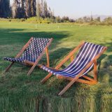2 Chaise rabattables en bois