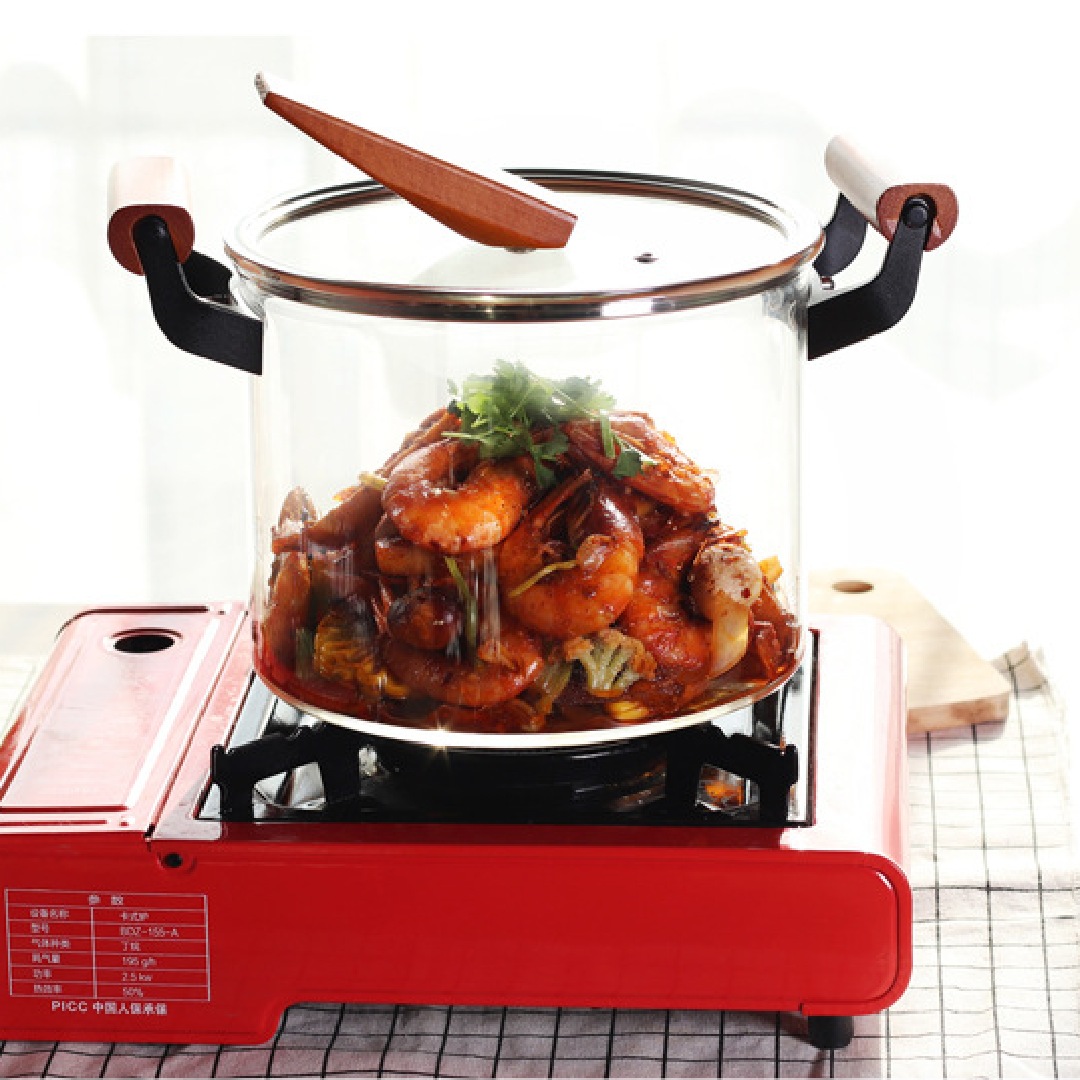 Marmite 4.2L transparente طنجرة زجاجية مضادة للإلتصاق - الصورة 4