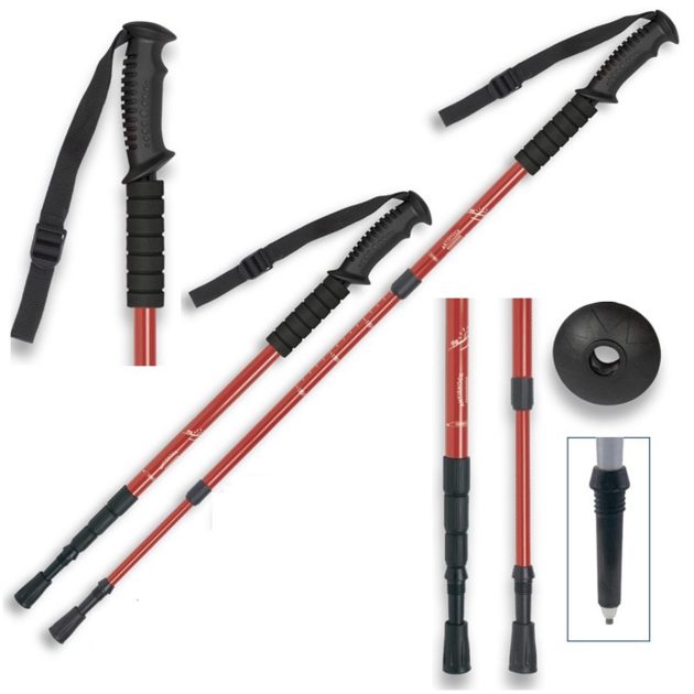 Bâton de randonnée télescopique en aluminium