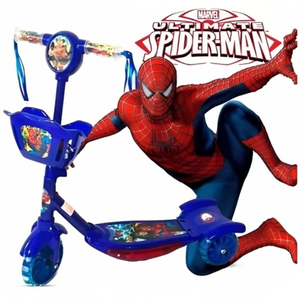 مركبة سكوتر للأطفال تروتينات الرجل العنكبوت 3 عجلات Trottinette Spiderman pour enfants