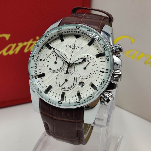 Montre CRT - Chrono bracelet en cuir - Marron