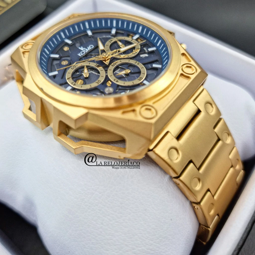 Montre MEGIR Originale Hexagonale Dorée Chrono - الصورة 3