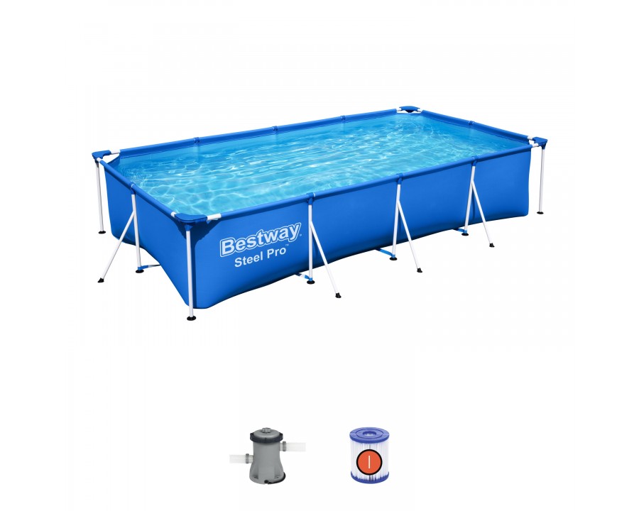 Piscine Bestway rectangle Steel Pro 4M x 2.1M avec pompe - الصورة 3