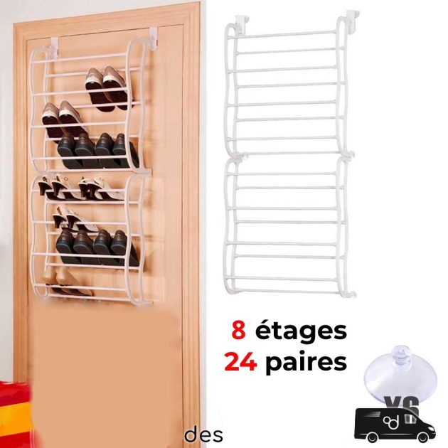 Rangement chaussures derrière la porte ترتيب الأحذية وراء الباب